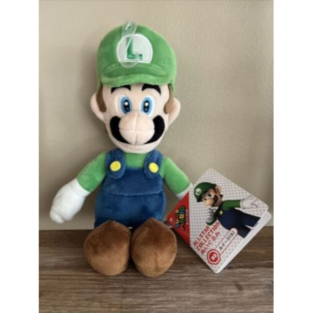 Super Mario Bros All Star Collection 10” Luigi Plush NWT Little Buddy By Sanei
